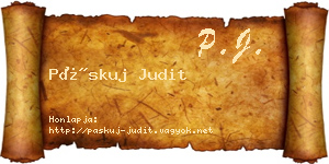 Páskuj Judit névjegykártya